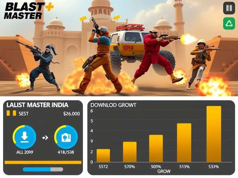 Blast Master India download growth chart showing impressive statistics